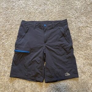 L.L. Bean Hiking Shorts Men 32 Blue Hiking Camping Nylon Blend Item 501490